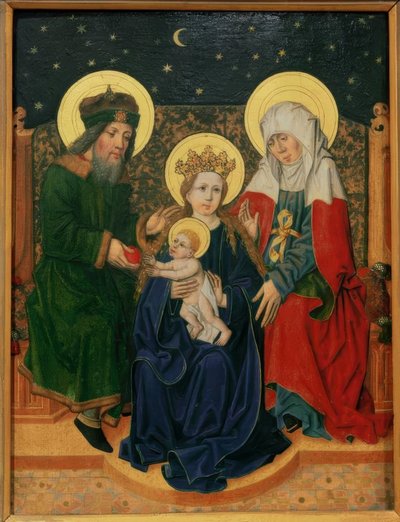 Maria con bambino, Gioacchino e Anna da Meister des Speyerer Altars