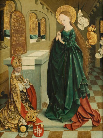 Maria come vergine del tempio in abito di spighe da Meister von Mondsee