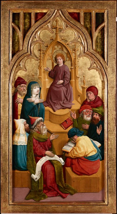 Gesù dodicenne nel tempio da Meister von Schloss Lichtenstein
