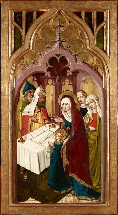 Ingresso di Maria nel tempio da Meister von Schloss Lichtenstein