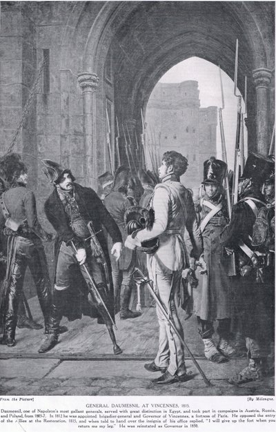 Generale Daumesnil a Vincennes, 1815, illustrazione da 