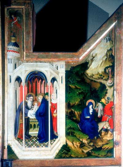 La presentazione al tempio e la fuga in Egitto da Melchior Broederlam