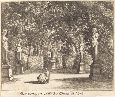 Balpoggio, Villa del Duca di Ceri da Melchior Küsel after Johann Wilhelm Baur