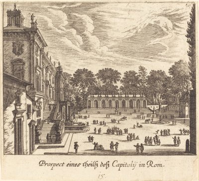 Campidoglio, Roma da Melchior Küsel after Johann Wilhelm Baur