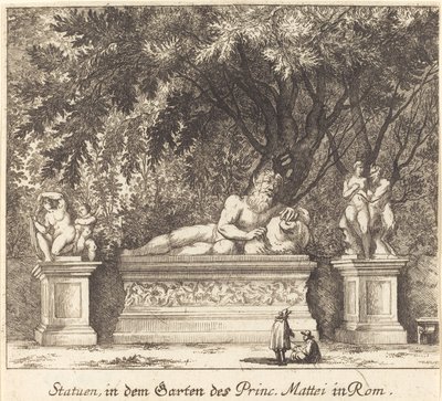 Giardini del Principe Mattei, Roma da Melchior Küsel after Johann Wilhelm Baur