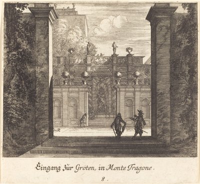 Grotta, Monta Tragone da Melchior Küsel after Johann Wilhelm Baur