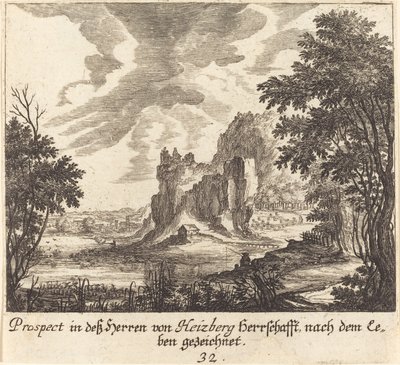 Vista di montagna da Melchior Küsel after Johann Wilhelm Baur