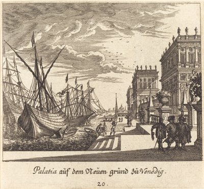 Palazzi, Venezia da Melchior Küsel after Johann Wilhelm Baur
