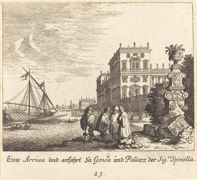 Palazzo Spinola, Genova da Melchior Küsel after Johann Wilhelm Baur