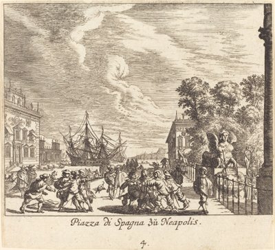Piazza di Spagna, Napoli da Melchior Küsel after Johann Wilhelm Baur