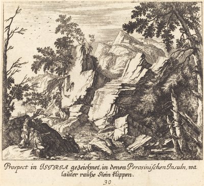 Veduta in Istria da Melchior Küsel after Johann Wilhelm Baur