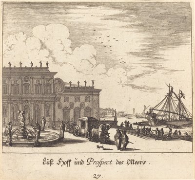 Vista di Meers da Melchior Küsel after Johann Wilhelm Baur
