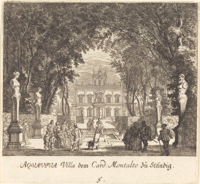 Villa Aquaviva da Melchior Küsel after Johann Wilhelm Baur
