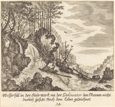 Cascata da Melchior Küsel after Johann Wilhelm Baur