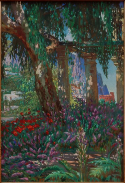 Paesaggio a Capri: Vista su una fila di colonne da Melchior Lechter