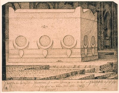 Un sarcofago a Plovdiv o Philippis da Melchior Lorck