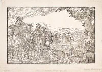 I figli del re hanno sparato al corpo del loro defunto padre da Melchior Lorck