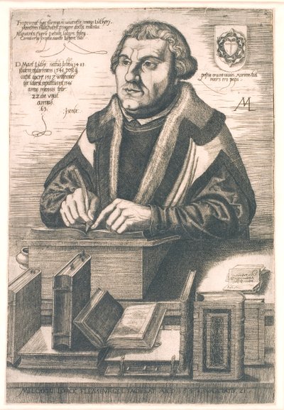 Ritratto di Martin Lutero da Melchior Lorck