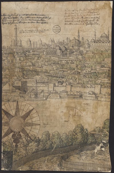 Prospetto di Costantinopoli, Foglio 12, Melchior Lorck, 1559 da Melchior Lorck