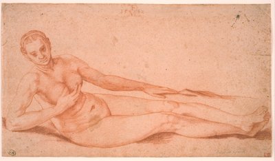 Nudo femminile reclinato da Melchior Lorck
