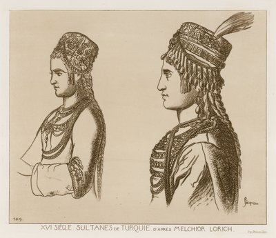 Sultani del sedicesimo secolo della Turchia da Melchior Lorck