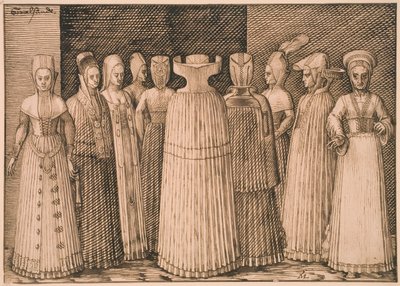 Dieci donne di Stralsund da Melchior Lorck