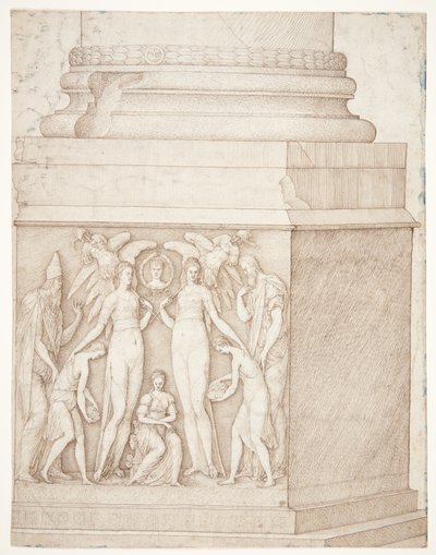 Il Piedistallo Scolpito di una Colonna da Melchior Lorck