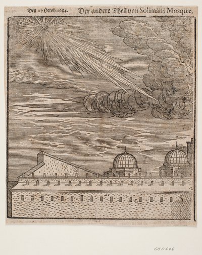 Moschea di Süleymaniye, vista da nord-est. Metà sinistra da Melchior Lorck