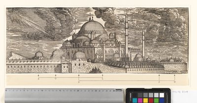 Moschea Suleimanyie, vista da nord-est da Melchior Lorck