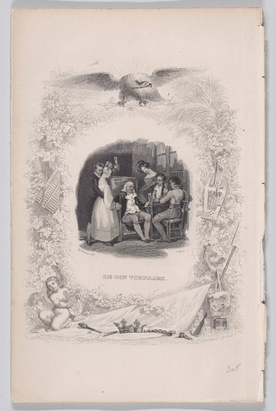 Il buon vecchio da Le canzoni di Béranger, 1829 da Melchior Peronard