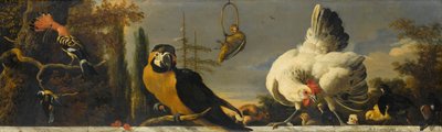 Uccelli su una balaustra da Melchior d