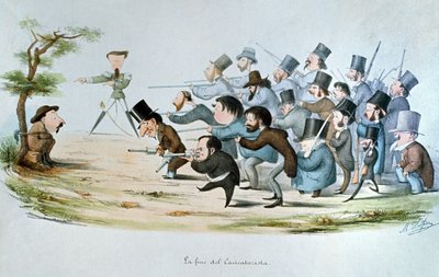 La fine di un caricaturista, 1860 da Melchiorre Delfico