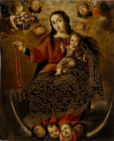 Vergine del Rosario, fine XVII-inizio XVIII secolo da Melchor Pérez de Holguín
