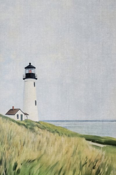 Faro sulle dune erbose da Melloi Art Prints