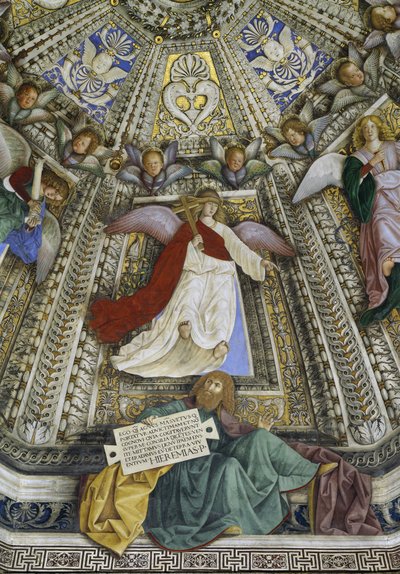 Il profeta Geremia e un angelo, cupola della sacrestia di San Marco, Santuario della Santa Casa, Loreto, c.1477-93 da Melozzo da Forli