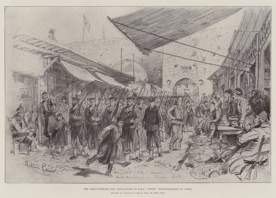 La guerra greco-turca, marinai della HMS Anson in marcia a Canea da Melton Prior