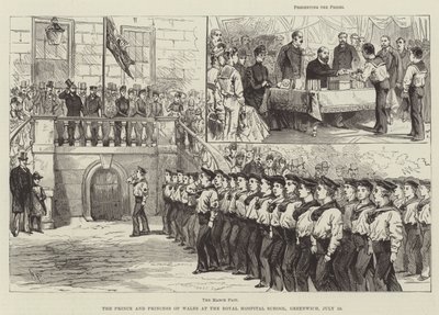 Il Principe e la Principessa del Galles alla Royal Hospital School, Greenwich, 10 luglio da Melton Prior