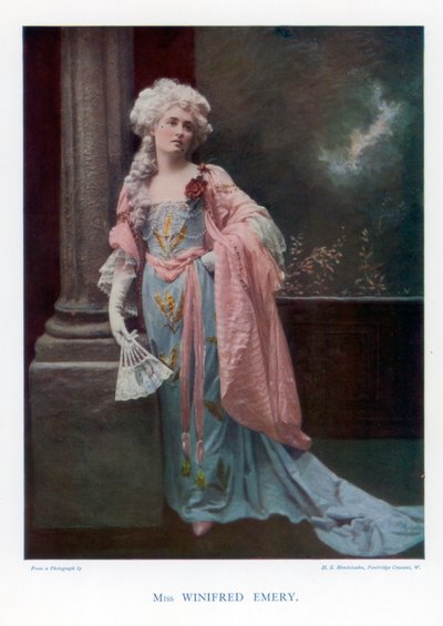 Winifred Emery, attrice inglese, 1901 da Mendelssohn