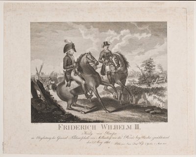 Federico Guglielmo II di Prussia e il feldmaresciallo generale Möllendorf da Meno Haas