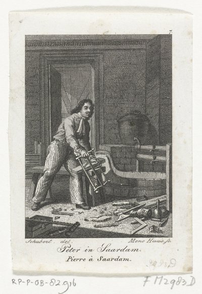 Pietro il Grande a Zaandam, 1697 da Meno Haas