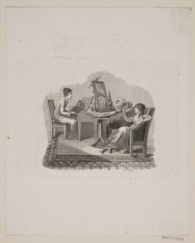 Scena con due donne da Meno Haas
