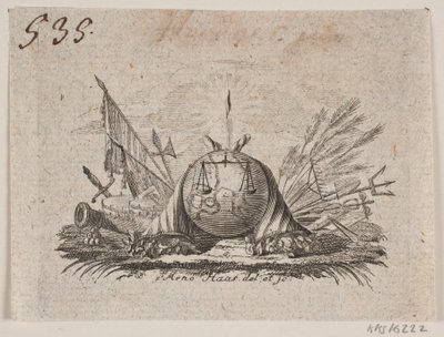 Vignetta per A. Schytte "Danmark og Norges naturlige og politiske forfatning", parte I da Meno Haas