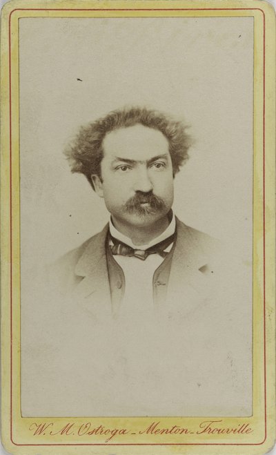 Ritratto del compositore Robert Planquette, c. 1880 da Menton . Photo studio W.M. Ostroga