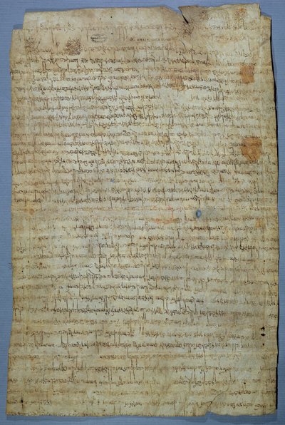 Documento scritto da Wadomir e sua moglie Ercamberta, c.690-691 da Merovingian