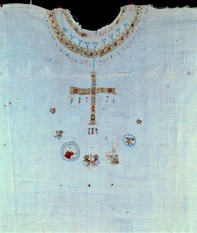 Arte merovingia: abito sacerdotale di Santa Batilde (626-680) Regina dei Franchi e moglie di Clodoveo II poi monaca al monastero di Chelles. Chelles. Museo Alfred Bonno da Merovingian