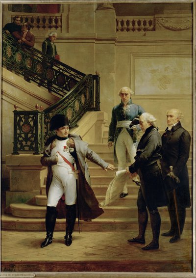 Napoleone sulle scale del Consiglio di Stato... (olio su tela) da Merry Joseph Blondel