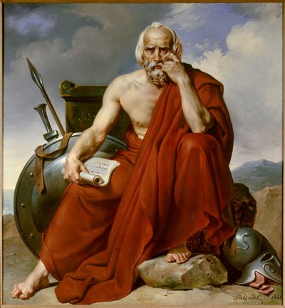 Ritratto di Licurgo, legislatore di Sparta. Dipinto di Merry Joseph Blondel (1781-1853) da Merry Joseph Blondel