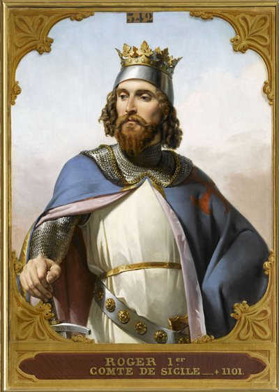 Ruggero I di Sicilia 1031-1101, 1840s da Merry Joseph Blondel