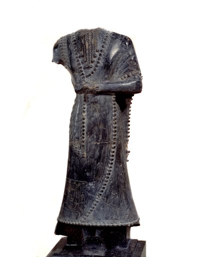 Mesopotamia: statuetta acefala in steatite di Idi-Ilum da Mesopotamian