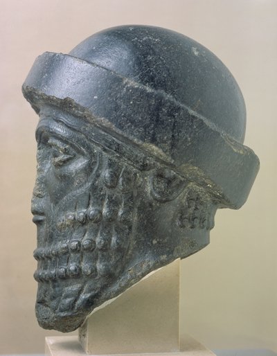 Testa reale, conosciuta come Testa di Hammurabi, Susa, Iran, inizio del II millennio, c.1750 a.C. da Mesopotamian